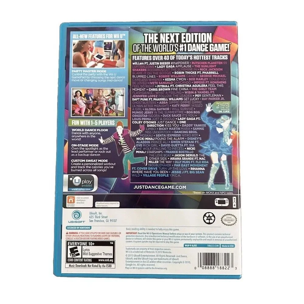 Just Dance 2014‎ (Nintendo Wii U, 2014) Complete w/ Manual CIB